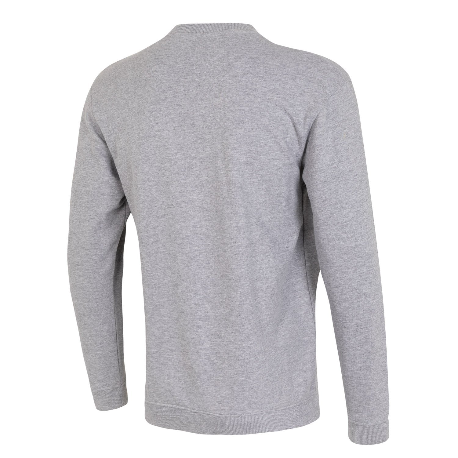 Mens Essentials Color Crest Crew Light Grey