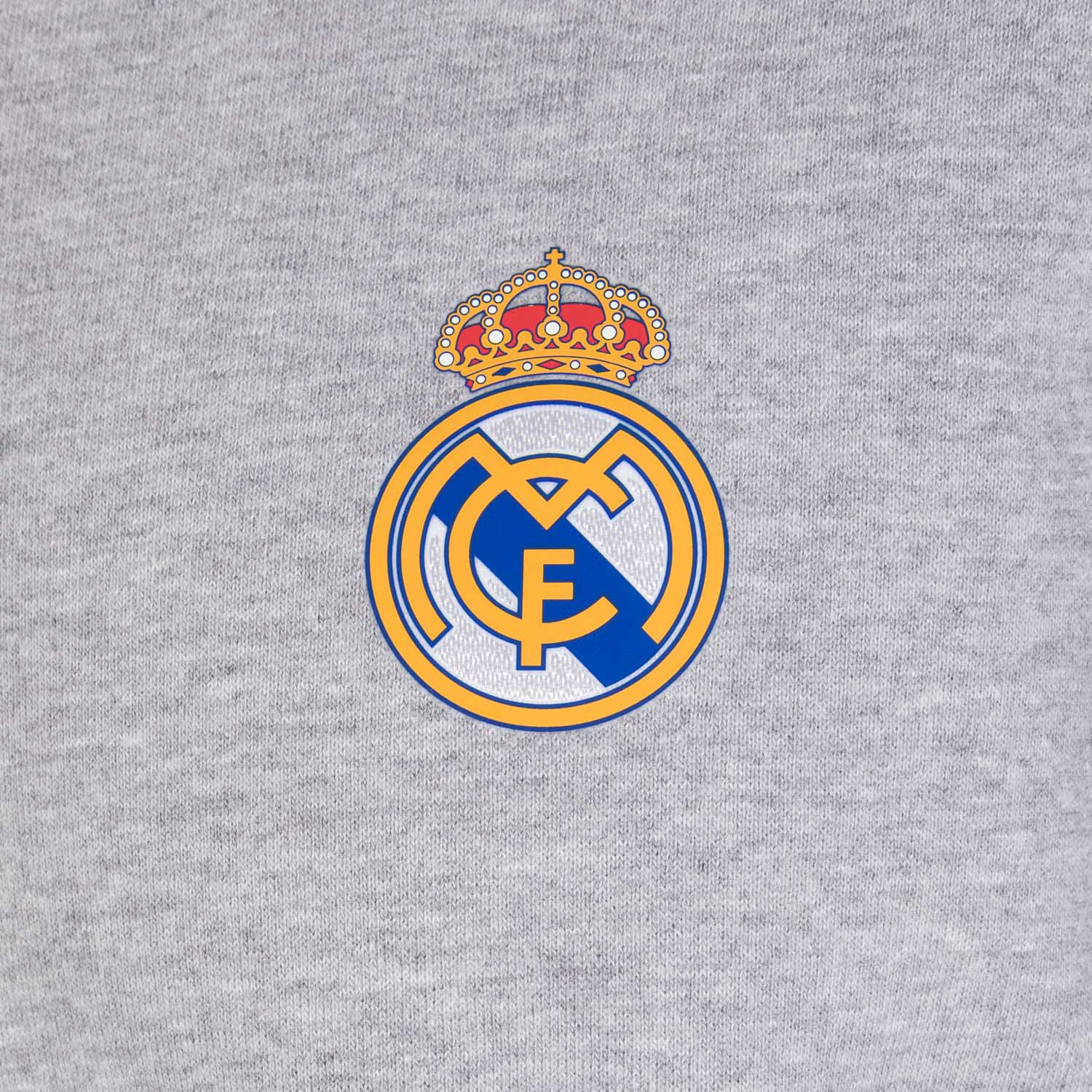 Mens Essentials Color Crest Crew Light Grey