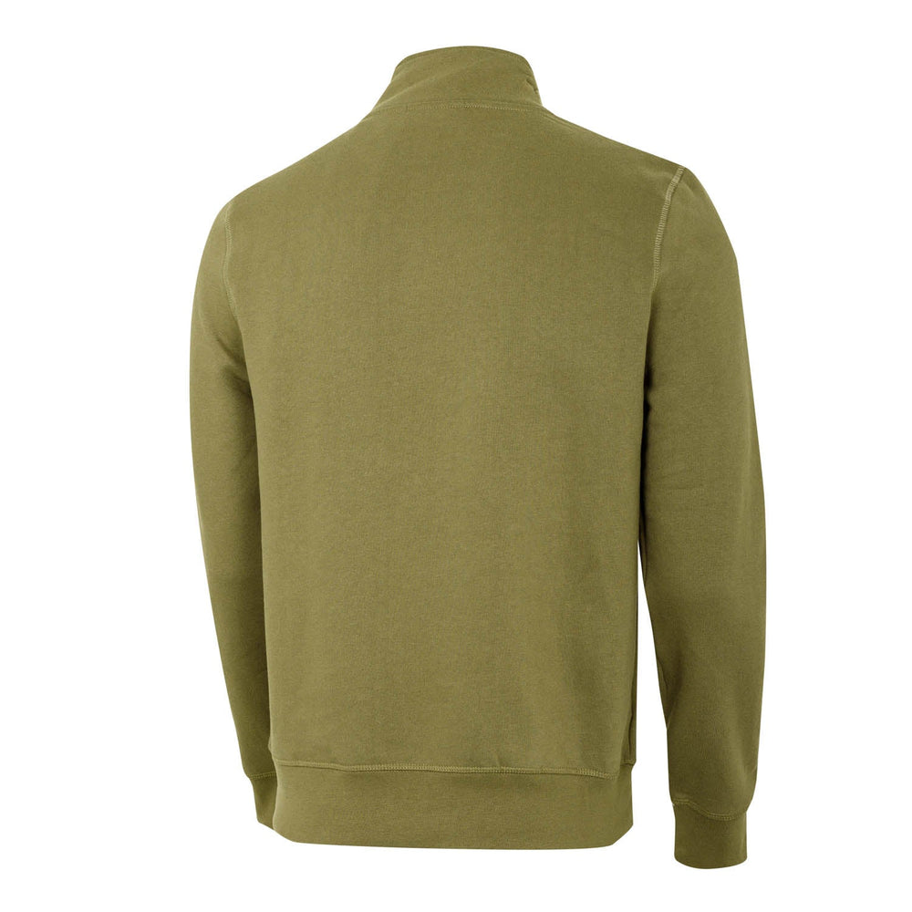 Mens 1/4 Zip Stablished Sweatshirt Brown