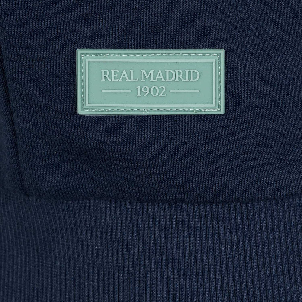 Mens Raised Rubber Crest Sweatshirt Navy Mint