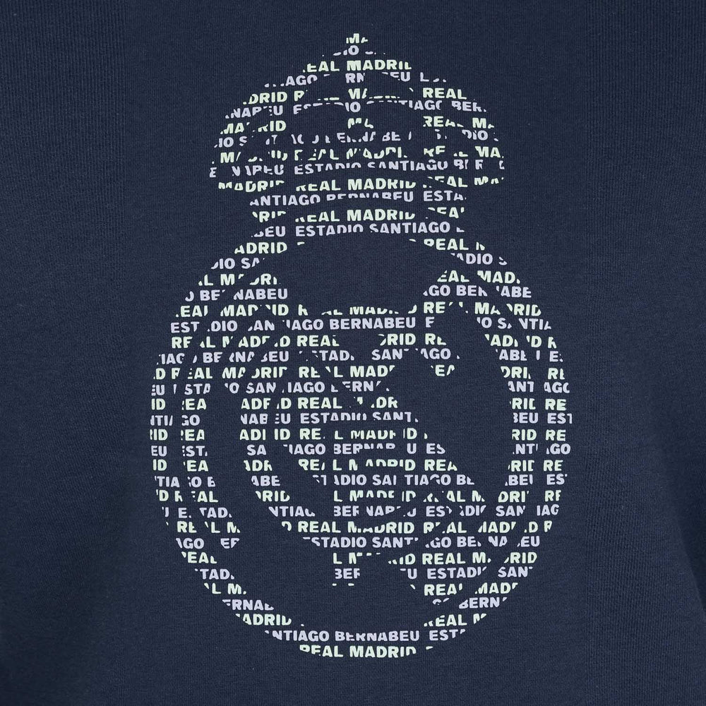 Mens Raised Rubber Crest Sweatshirt Navy Mint