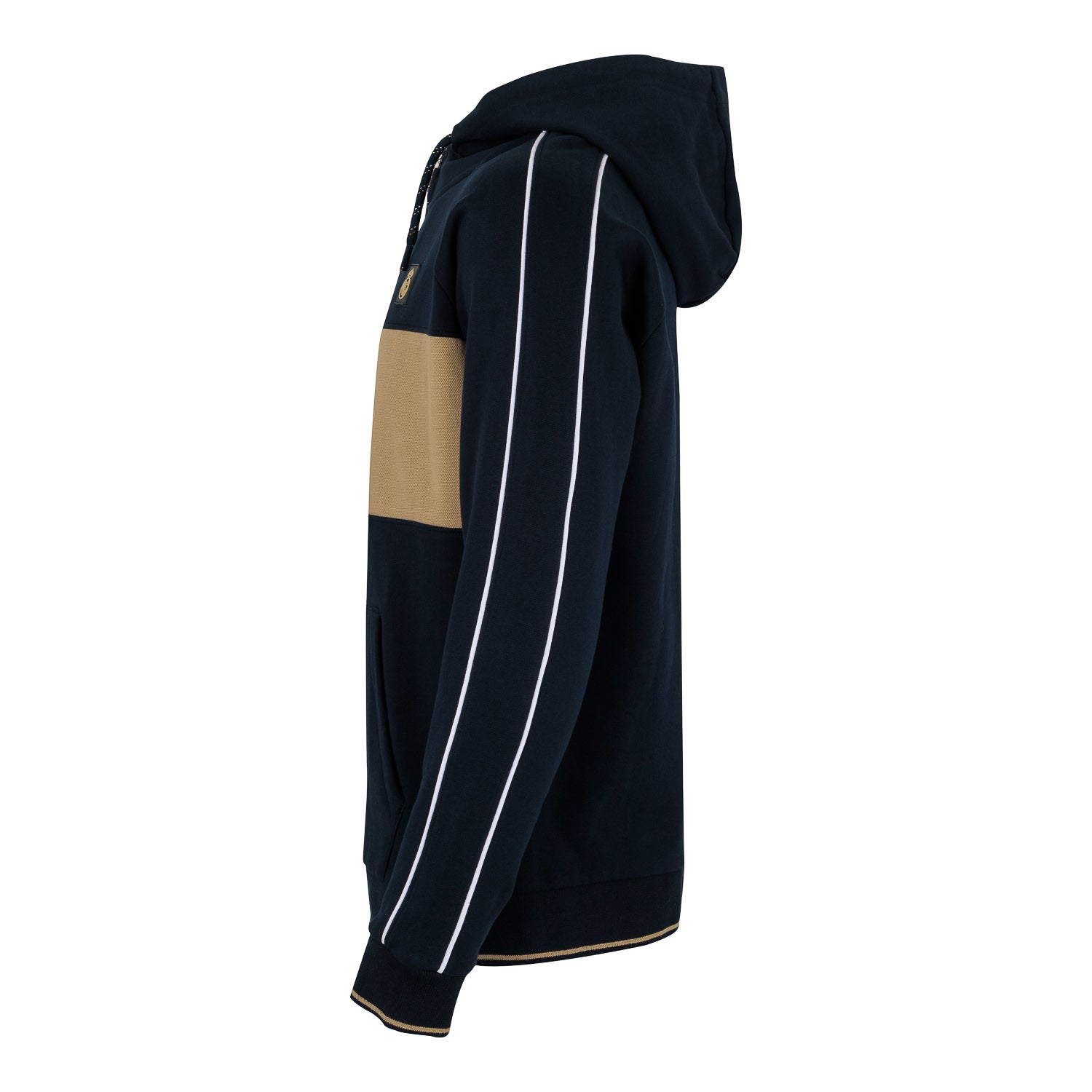 Mens Full Zip Hoody Navy/Sand