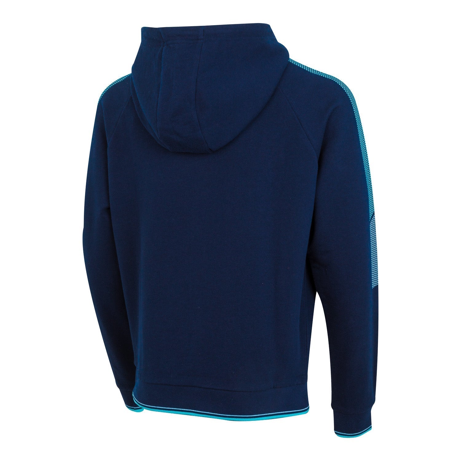 Madrid Sky Mens Panel Sleeve Zip Hoodie Navy