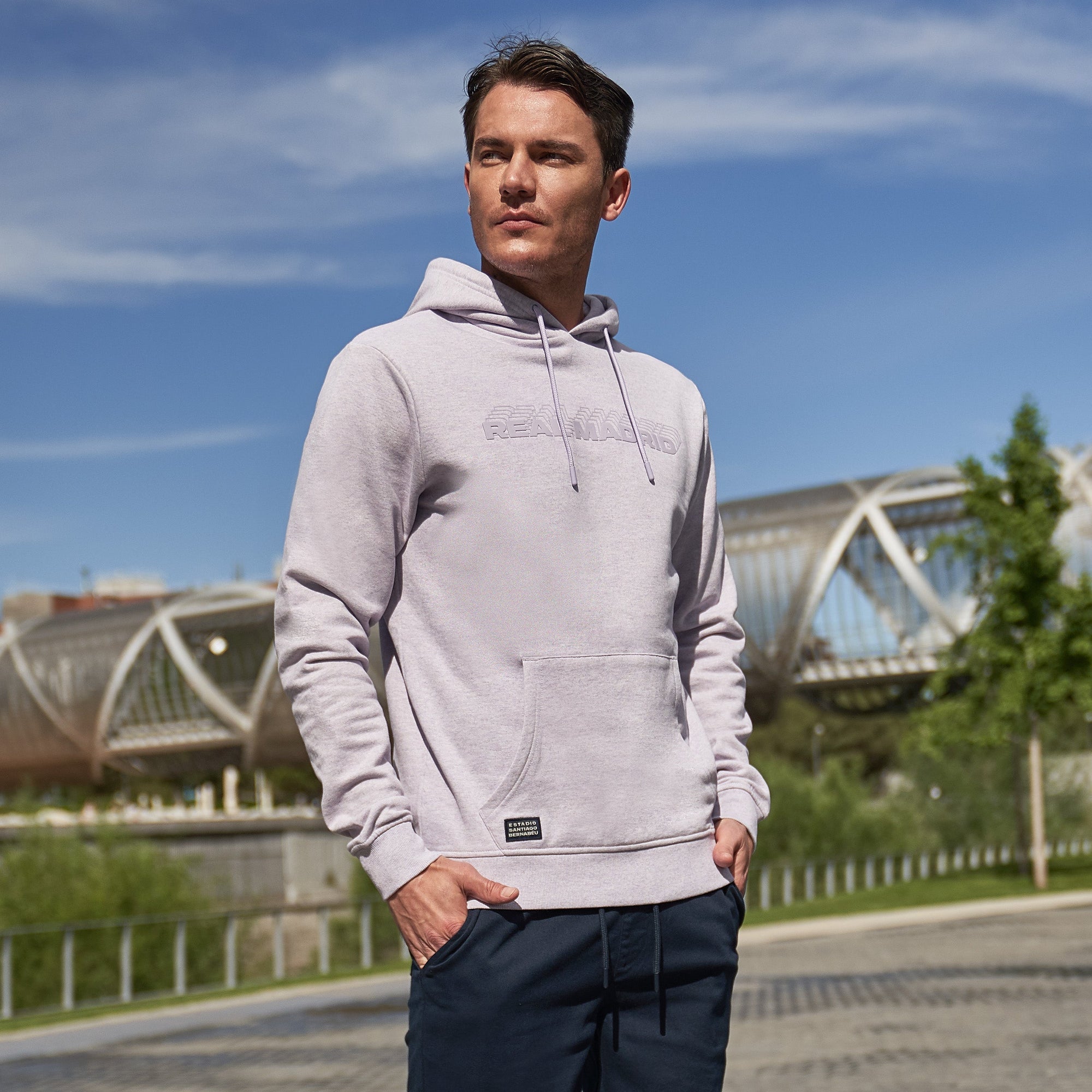 Sakura Unisex Chest Embroidery Oth Hoodie Purple