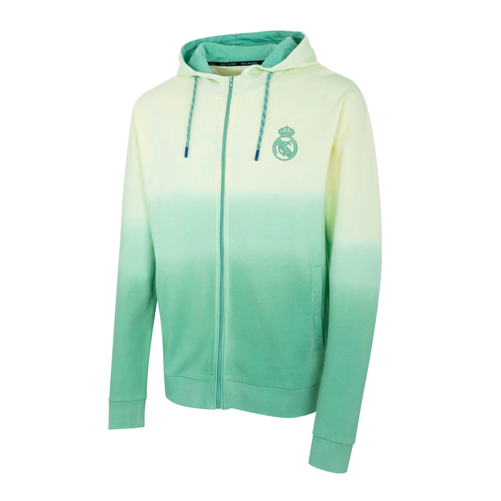 Sunset Festival Mens Dip Dye Zip Hoodie White