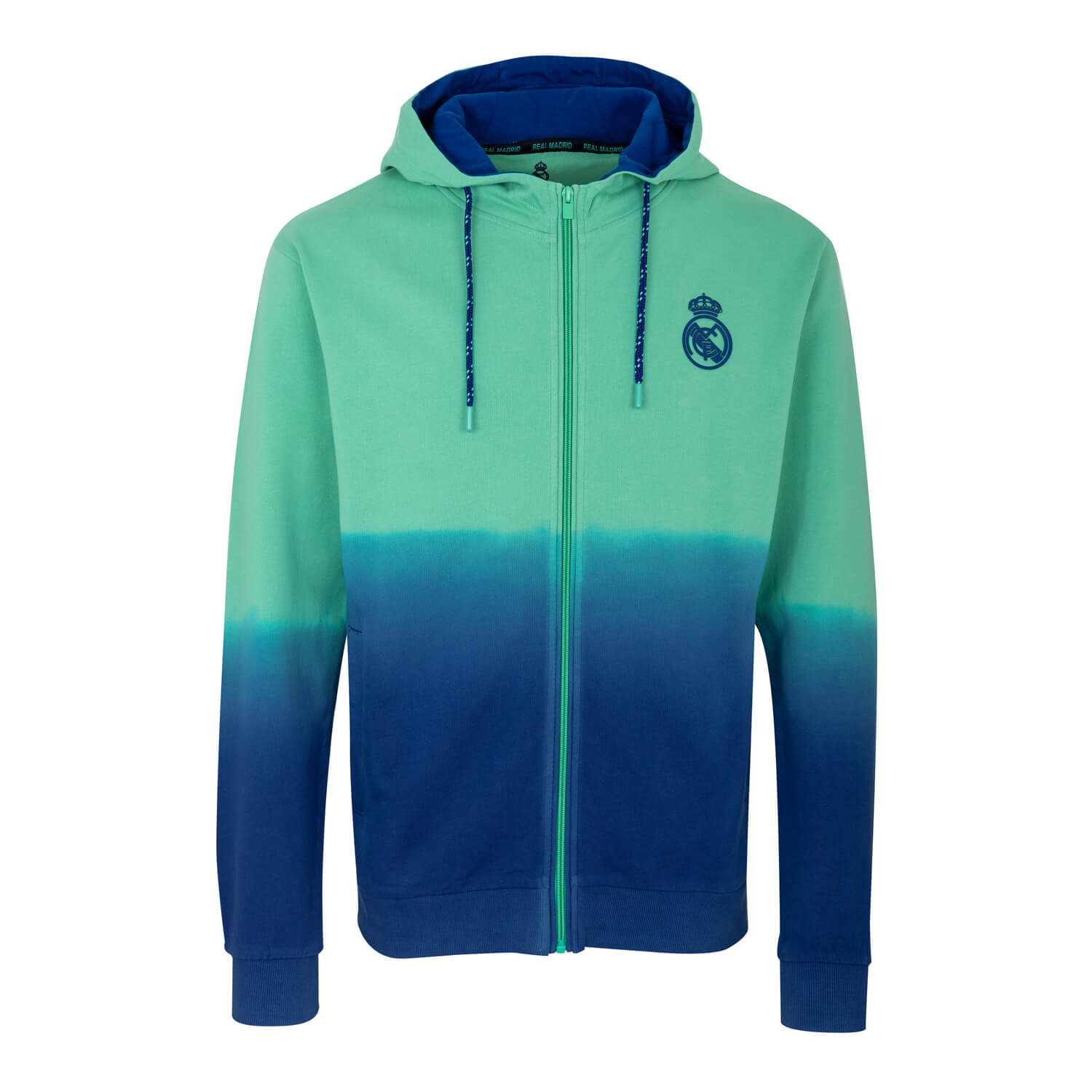 Sunset Festival Mens Dip Dye Zip Hoodie Blue