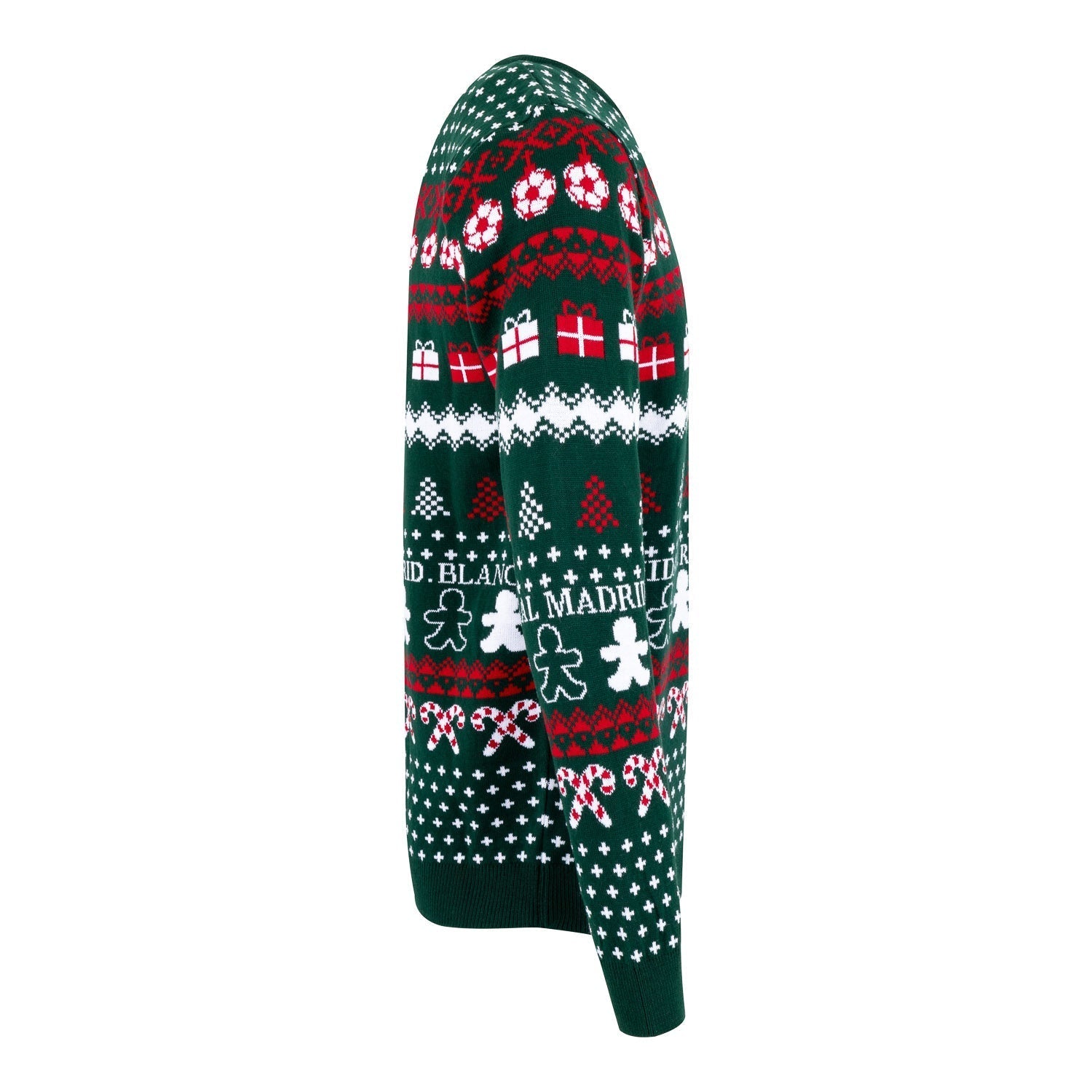 Mens Christmas Sweater Crest Green/Multicolor