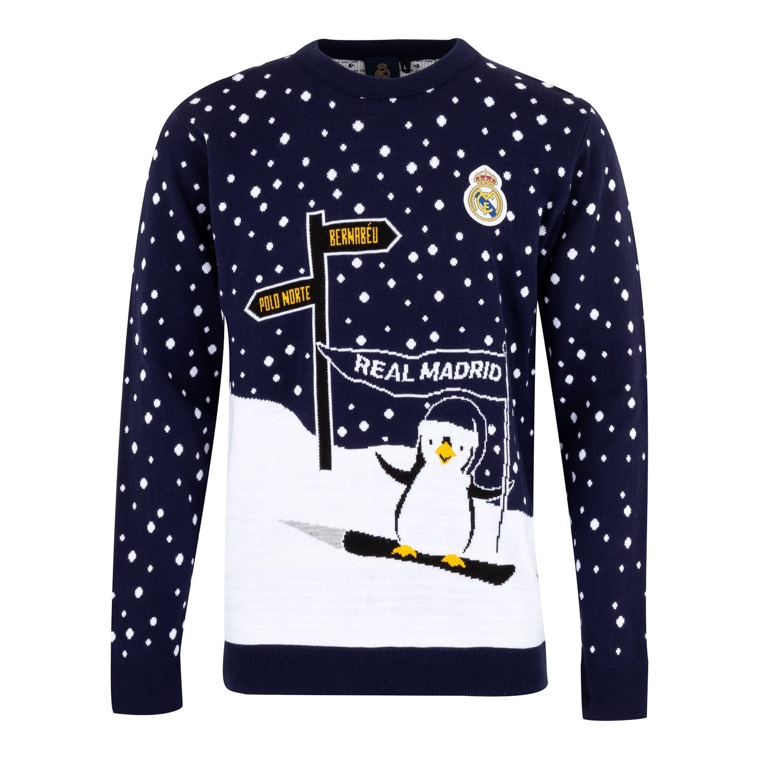 Mens Christmas Sweater Ski Penguin