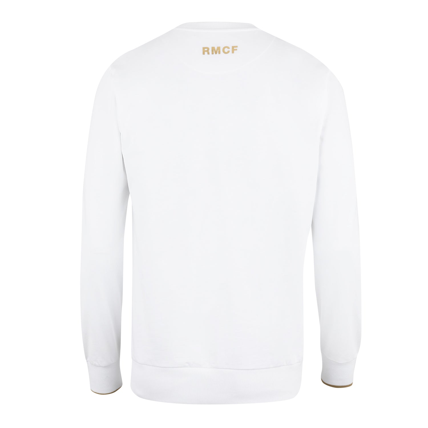 Mens White & Gold Crew Sweatshirt