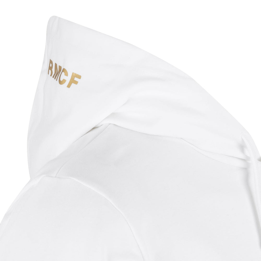 Mens White & Gold Hoodie