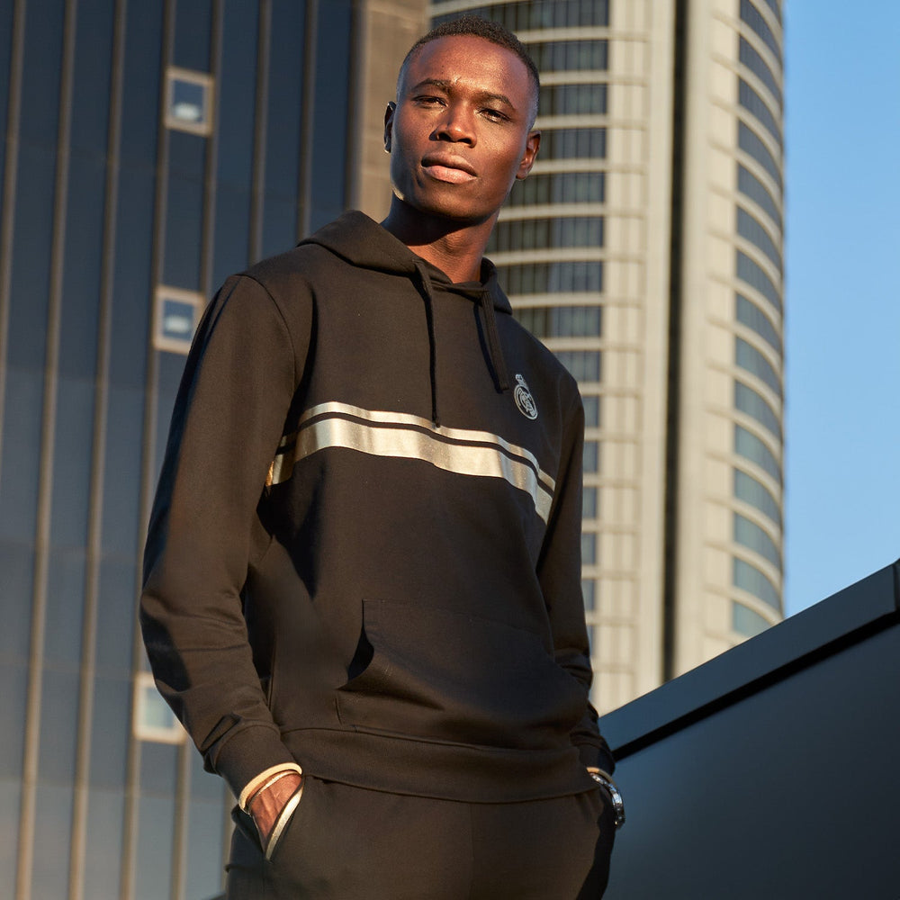 Mens Black & Gold Hoodie