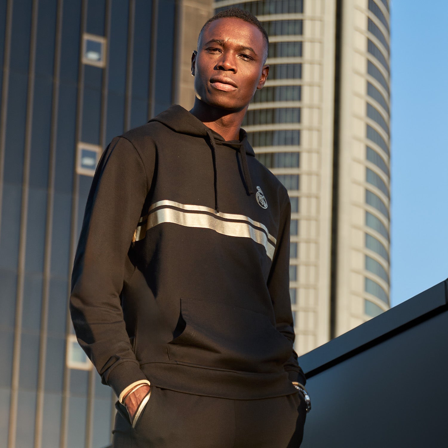 Mens Black & Gold Hoodie