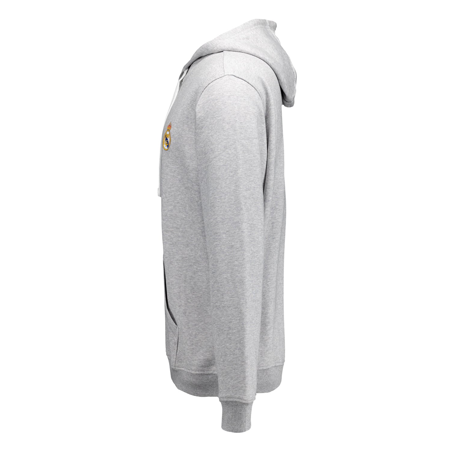 Mens ECO Essentials Real Madrid Color Crest Hoodie Light Grey