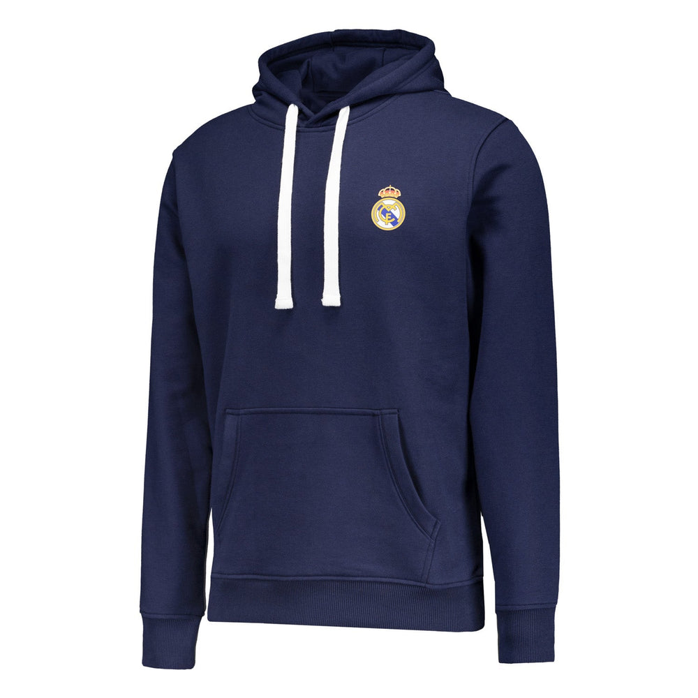 Mens ECO Essentials Real Madrid Color Crest Hoodie Navy