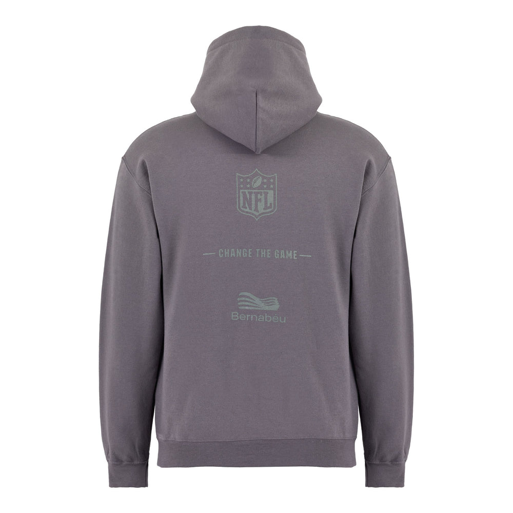 Felpa con Cappuccio Uomo Bernabéu x NFL Cotone Grigia