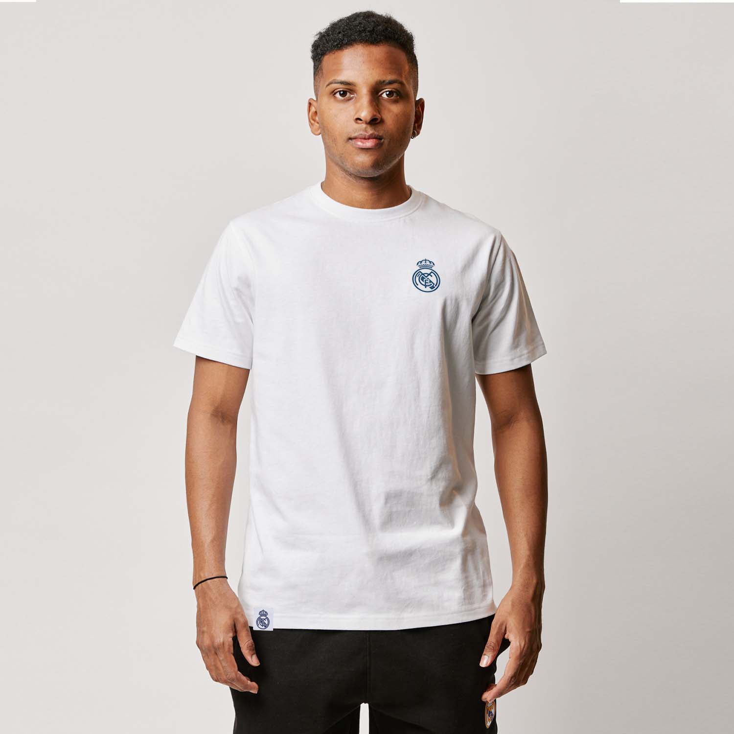 Mens Essentials Monocolor Crest T-Shirt White