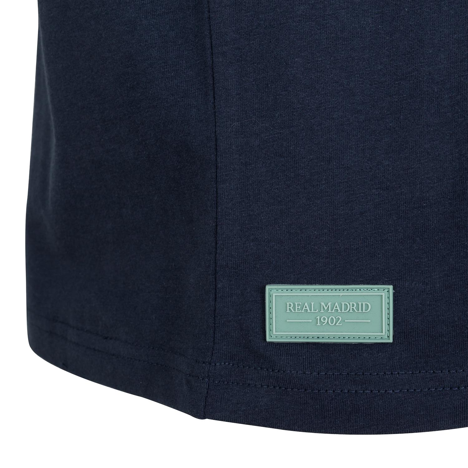 Mens Raised Rubber Text T-Shirt 1902 Navy Mint