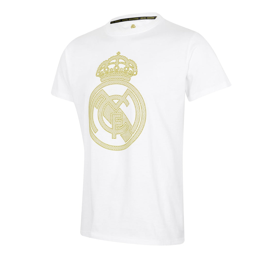 Mens Crest T-Shirt White/Lime