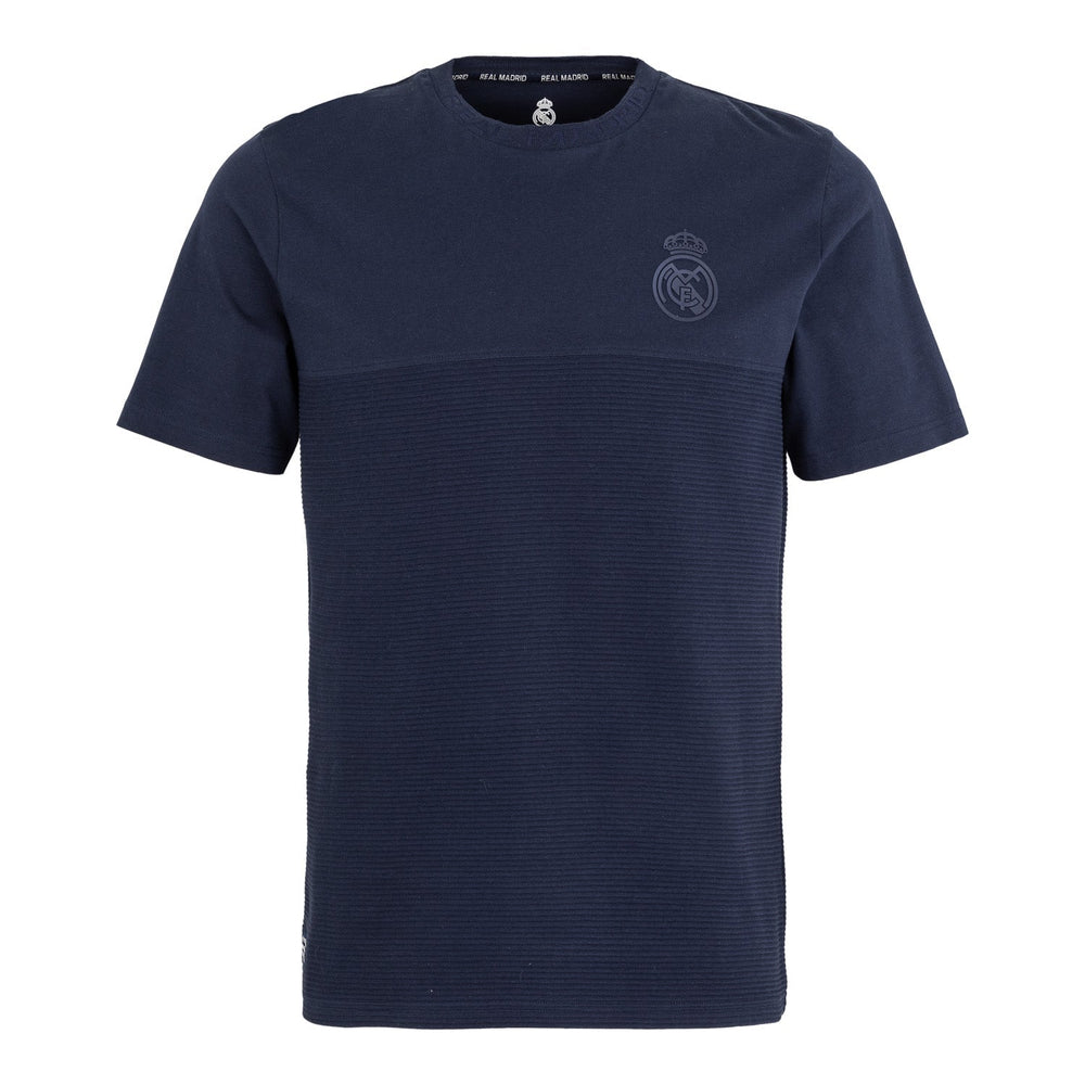 Sakura Unisex Textured Seam T-Shirt Navy