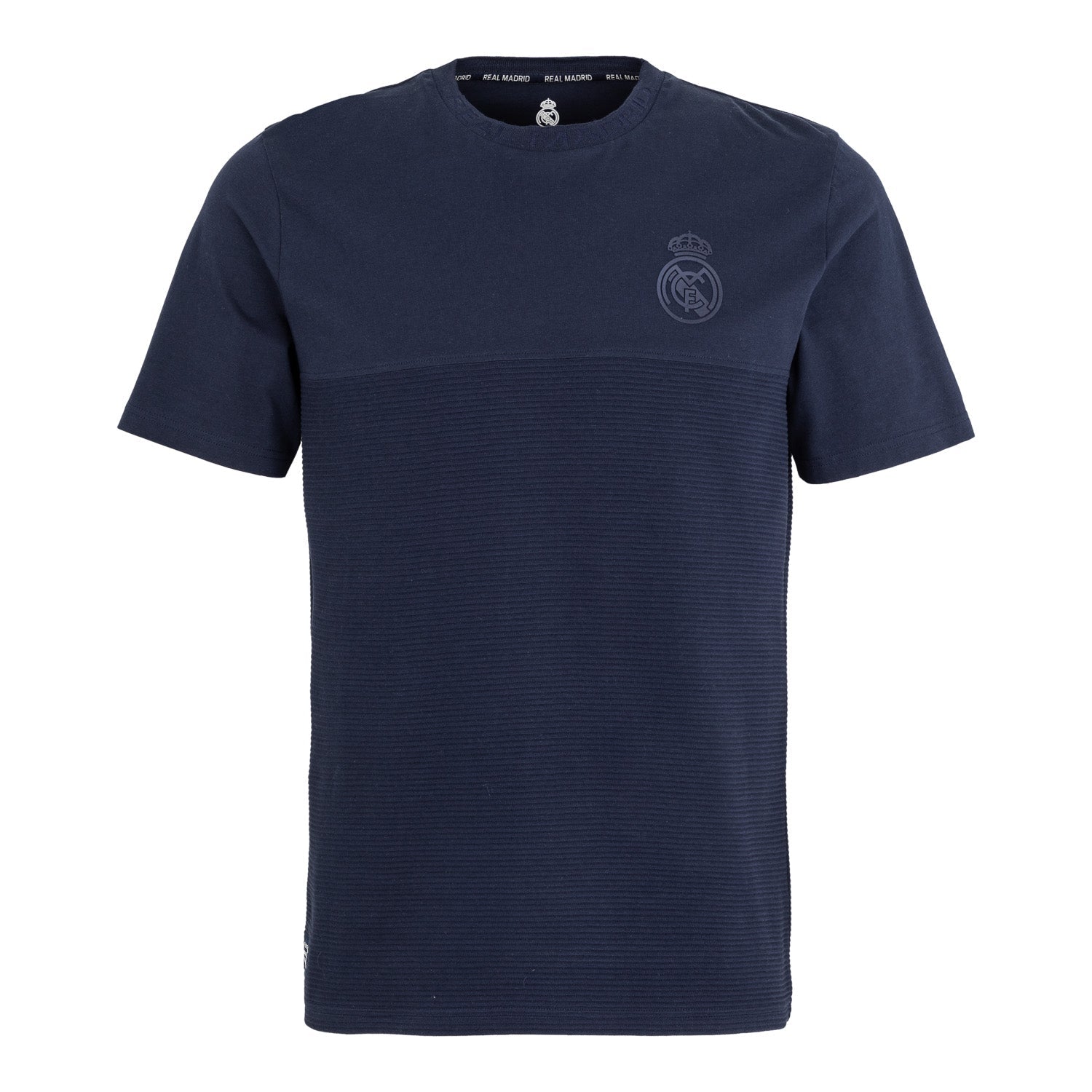 Sakura Unisex Textured Seam T-Shirt Navy