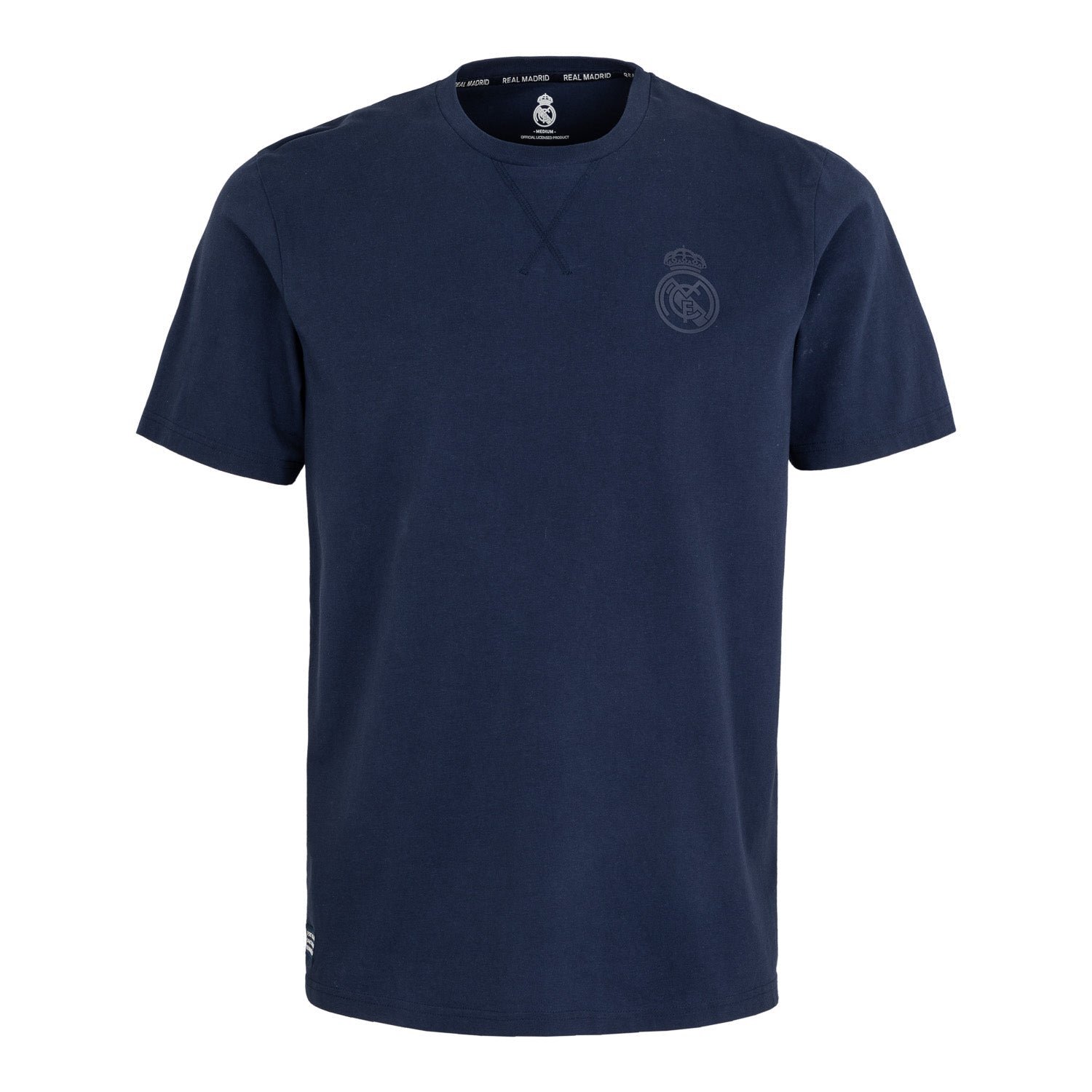 Sakura Unisex Cross Neck Stitch T-Shirt Navy