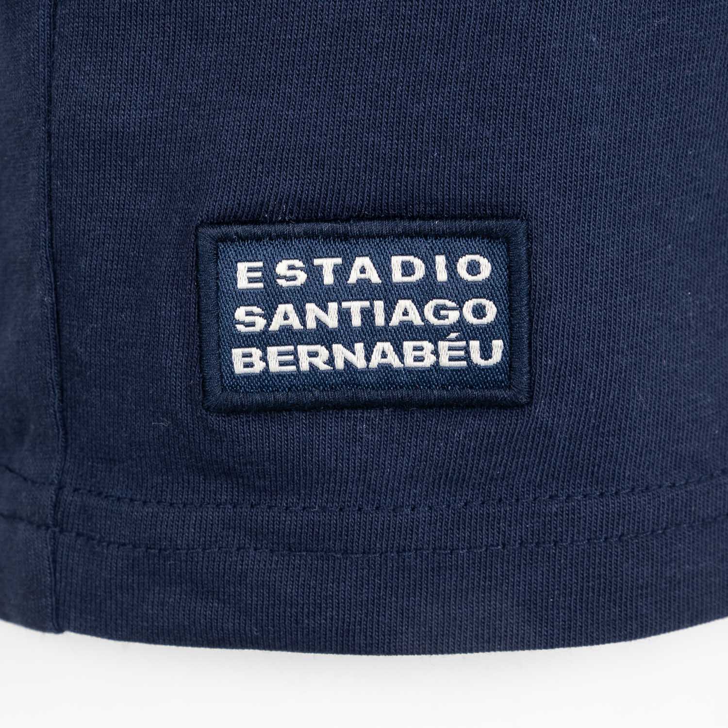 Sakura Unisex Cross Neck Stitch T-Shirt Navy