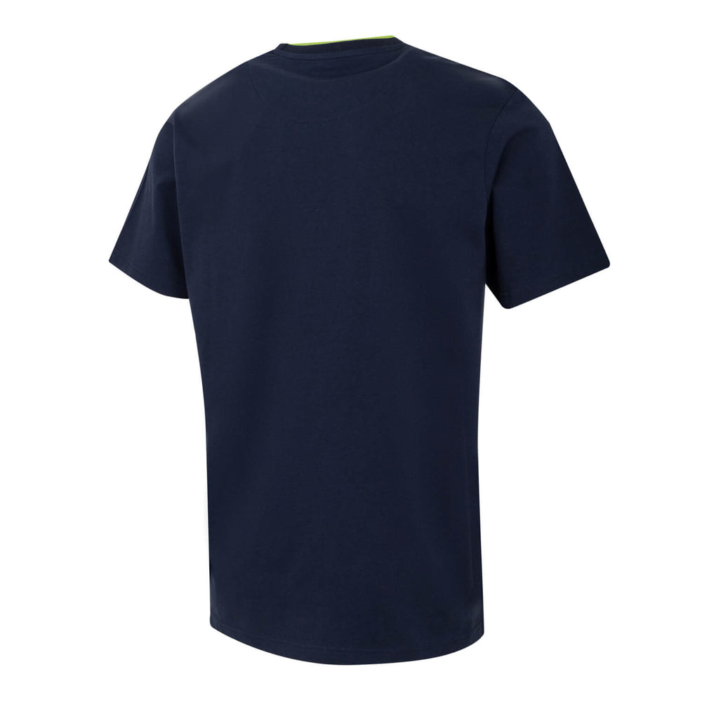 Bernabéu Neon Lights Mens RMCF Embroiry Logo T-Shirt Navy