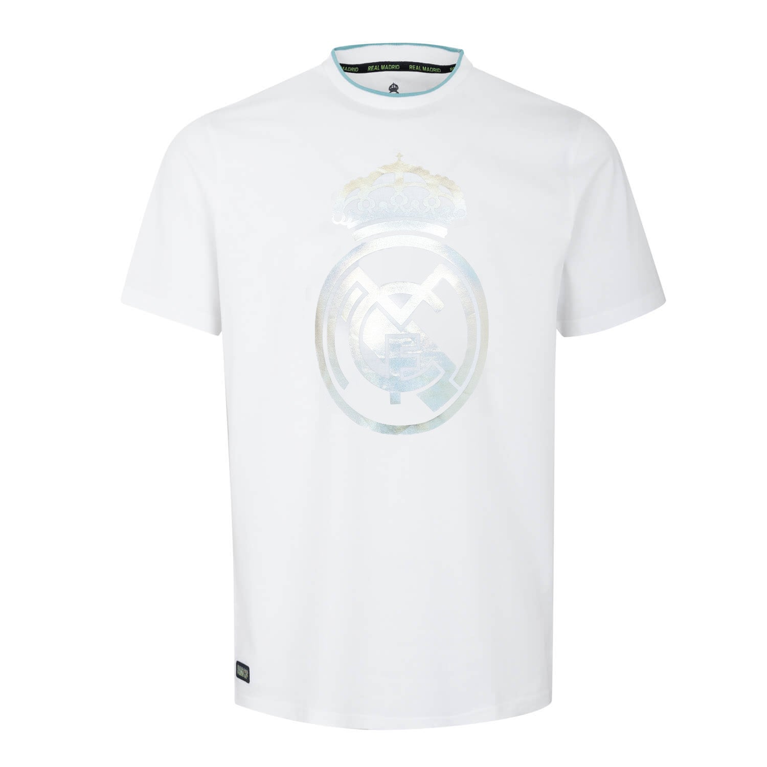 Bernabéu Neon Lights Mens RMCF Reflective Logo T-Shirt White
