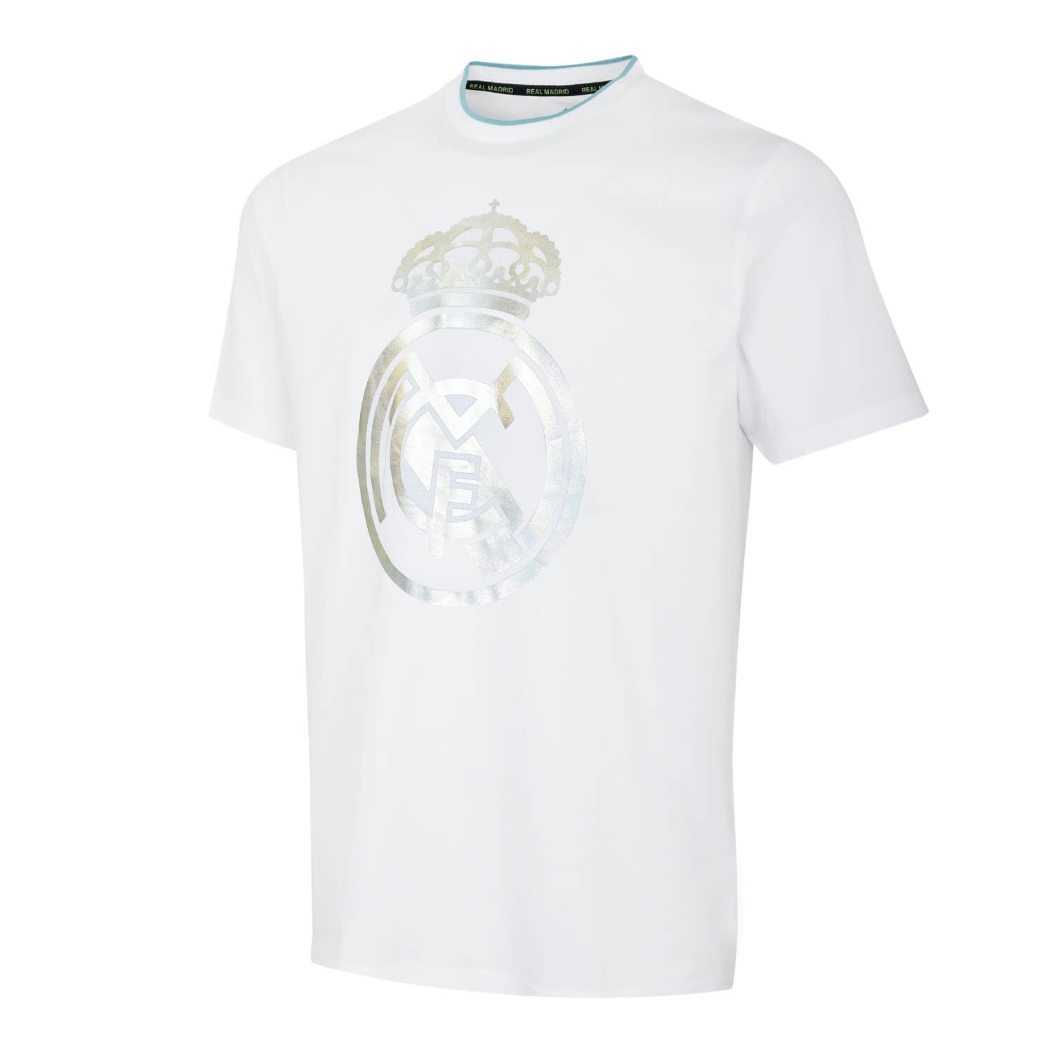 Bernabéu Neon Lights Mens RMCF Reflective Logo T-Shirt White