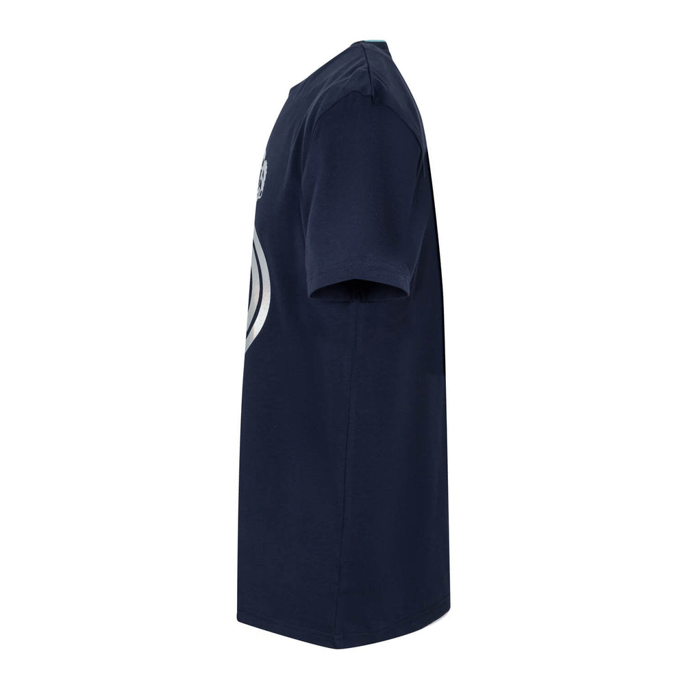 Bernabéu Neon Lights Mens RMCF Reflective Logo T-Shirt Navy