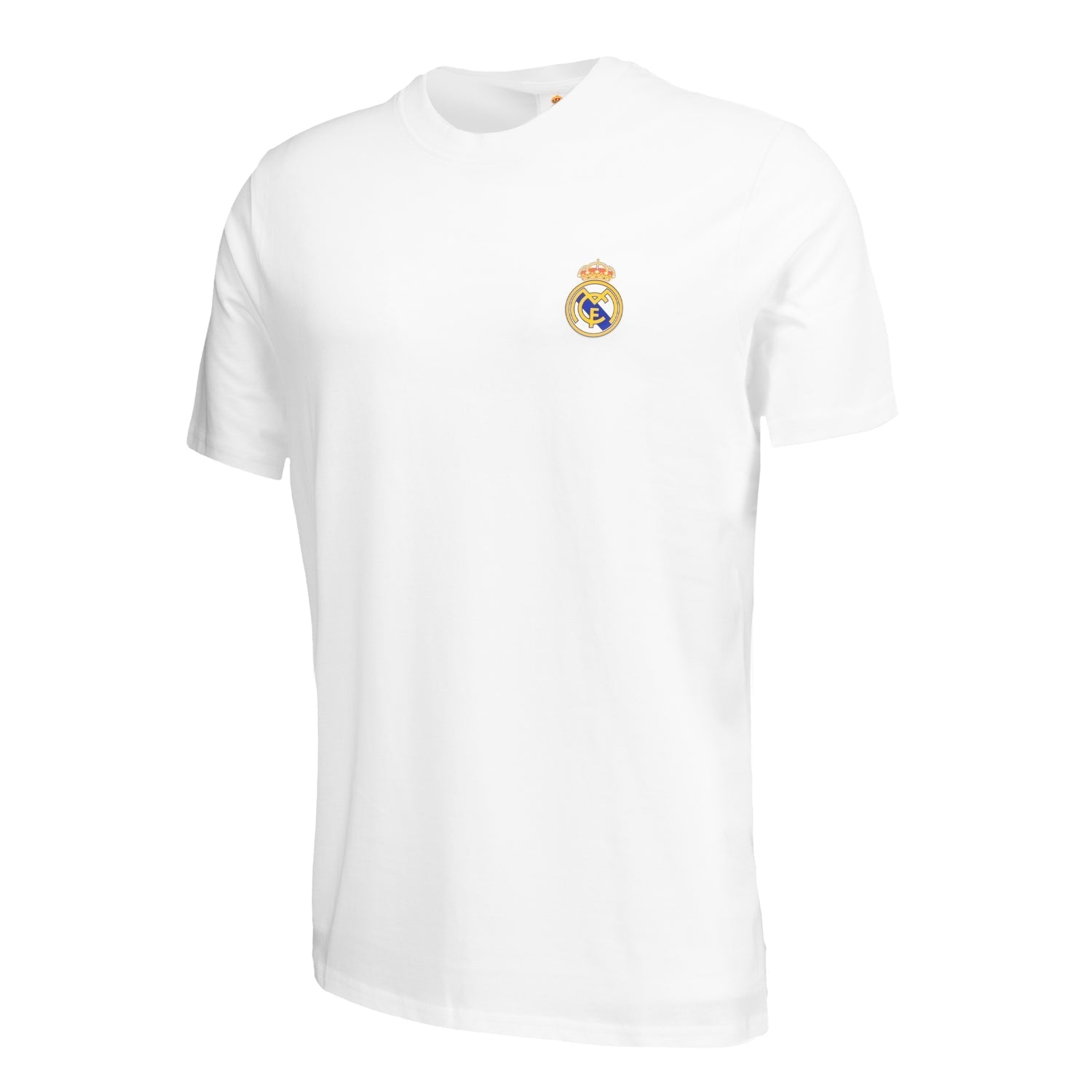 Mens ECO Essentials Real Madrid Color Crest T-Shirt White