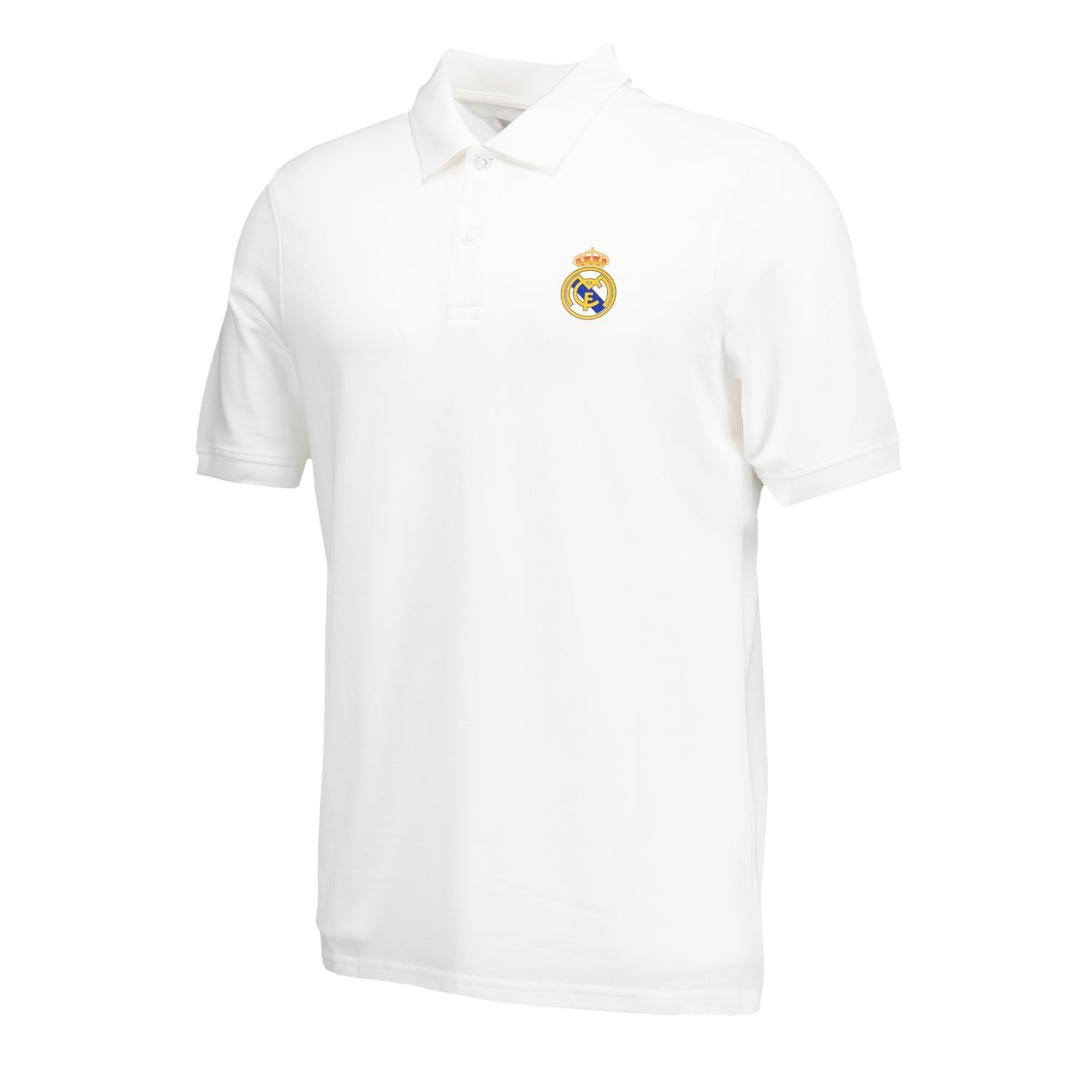 Mens ECO Essentials Real Madrid Color Crest Polo White