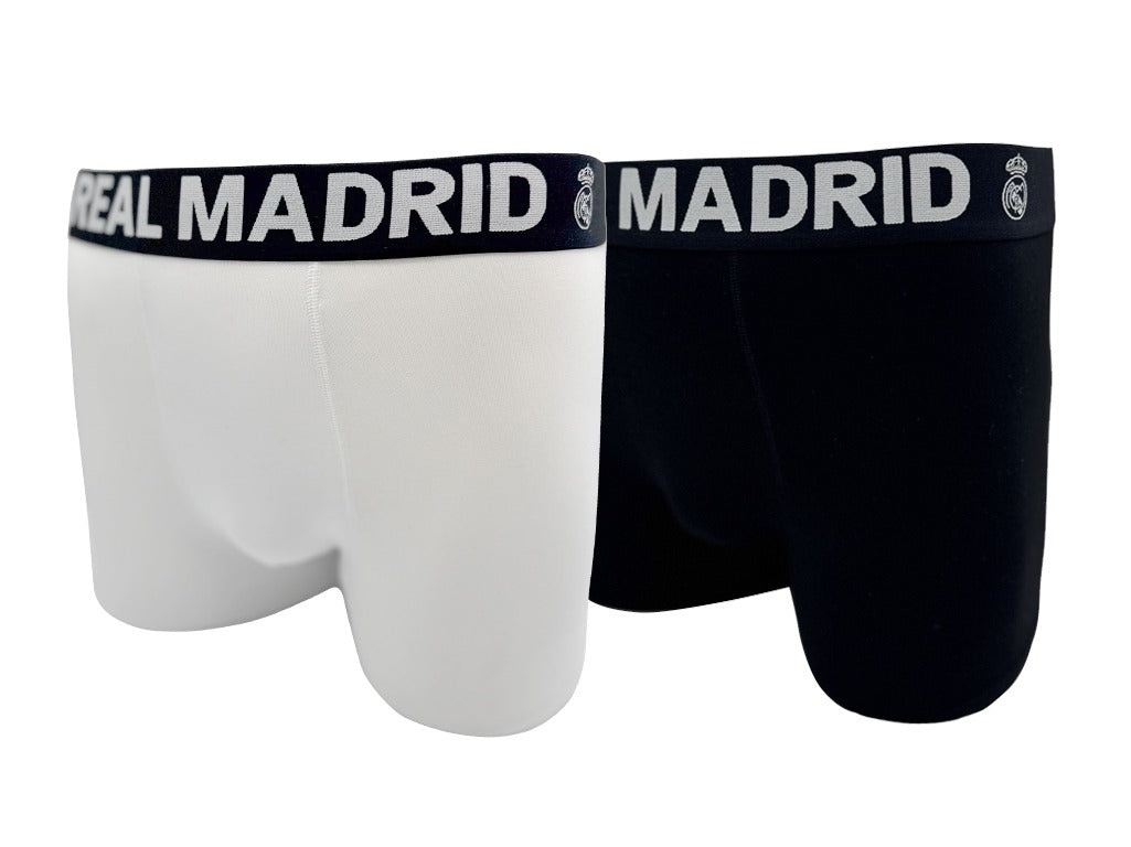2 Pack Calzoncillos Boxers Hombre Blanco/Negro