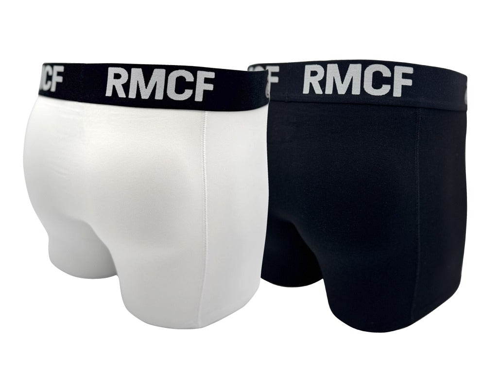 2 Pack Calzoncillos Boxers Hombre Blanco/Negro