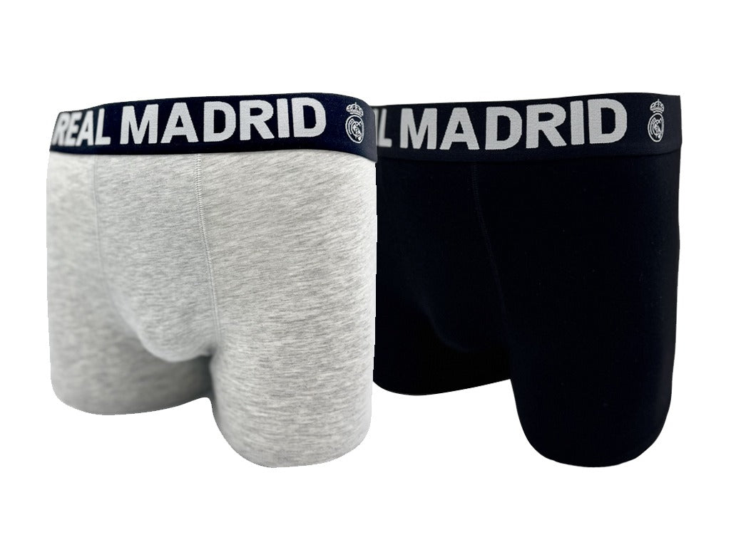 2 Pack Calzoncillos Boxers Hombre Gris/Negro