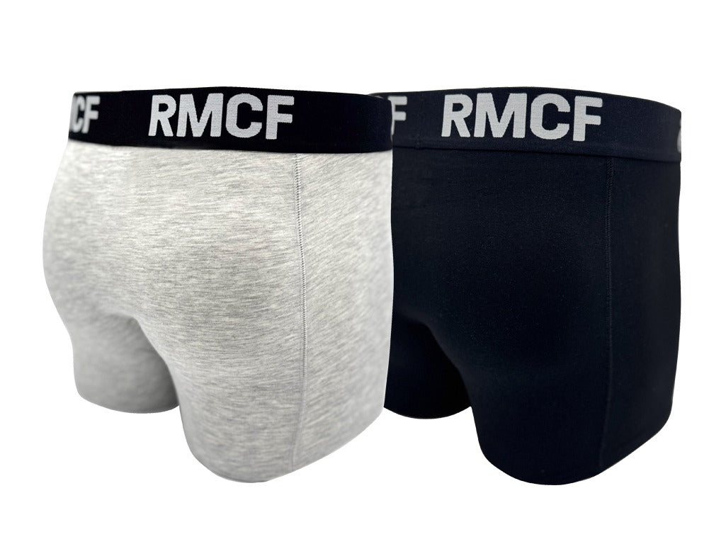 2 Pack Calzoncillos Boxers Hombre Gris/Negro