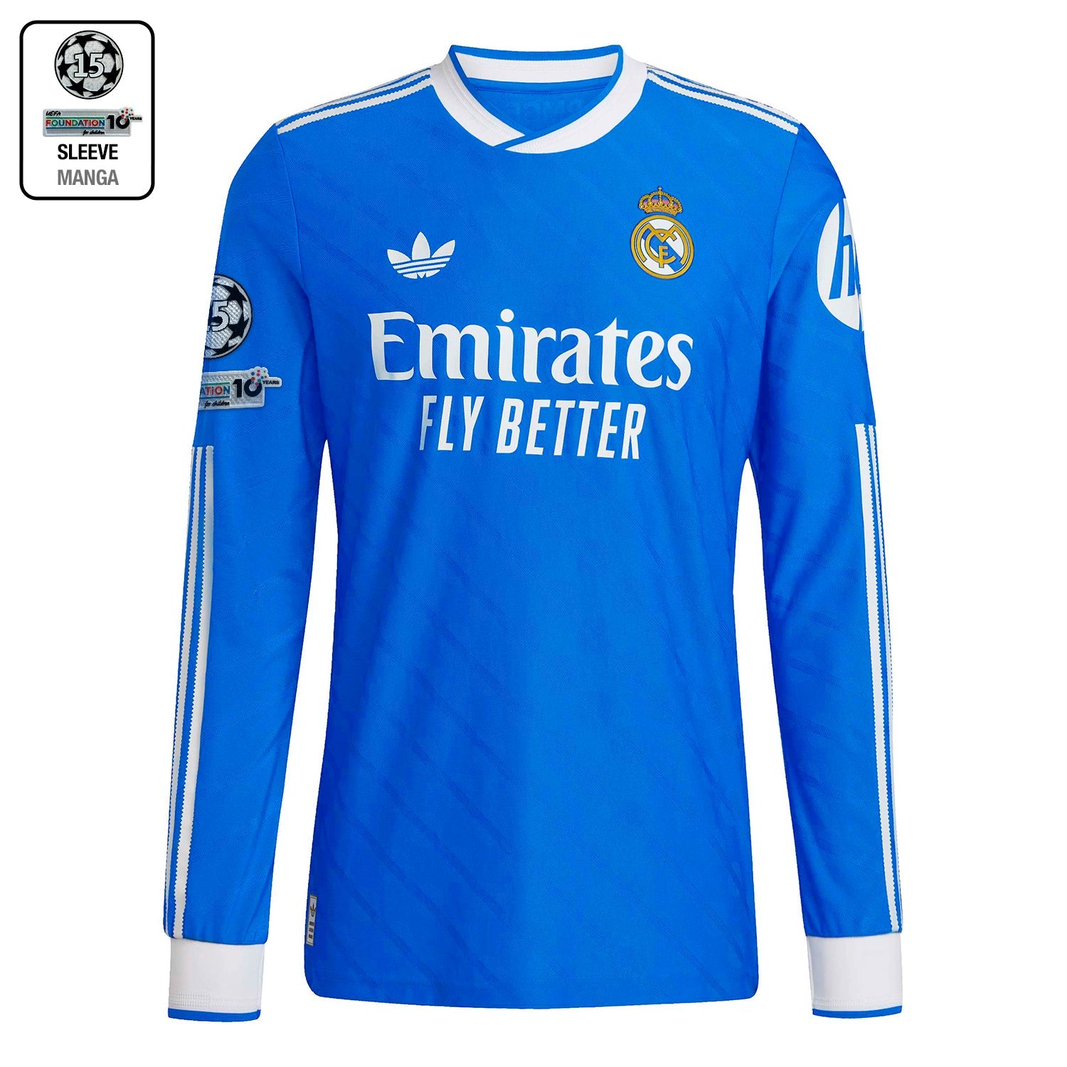 Camiseta Manga Larga Hombre Tercera Equipación Azul 25/26