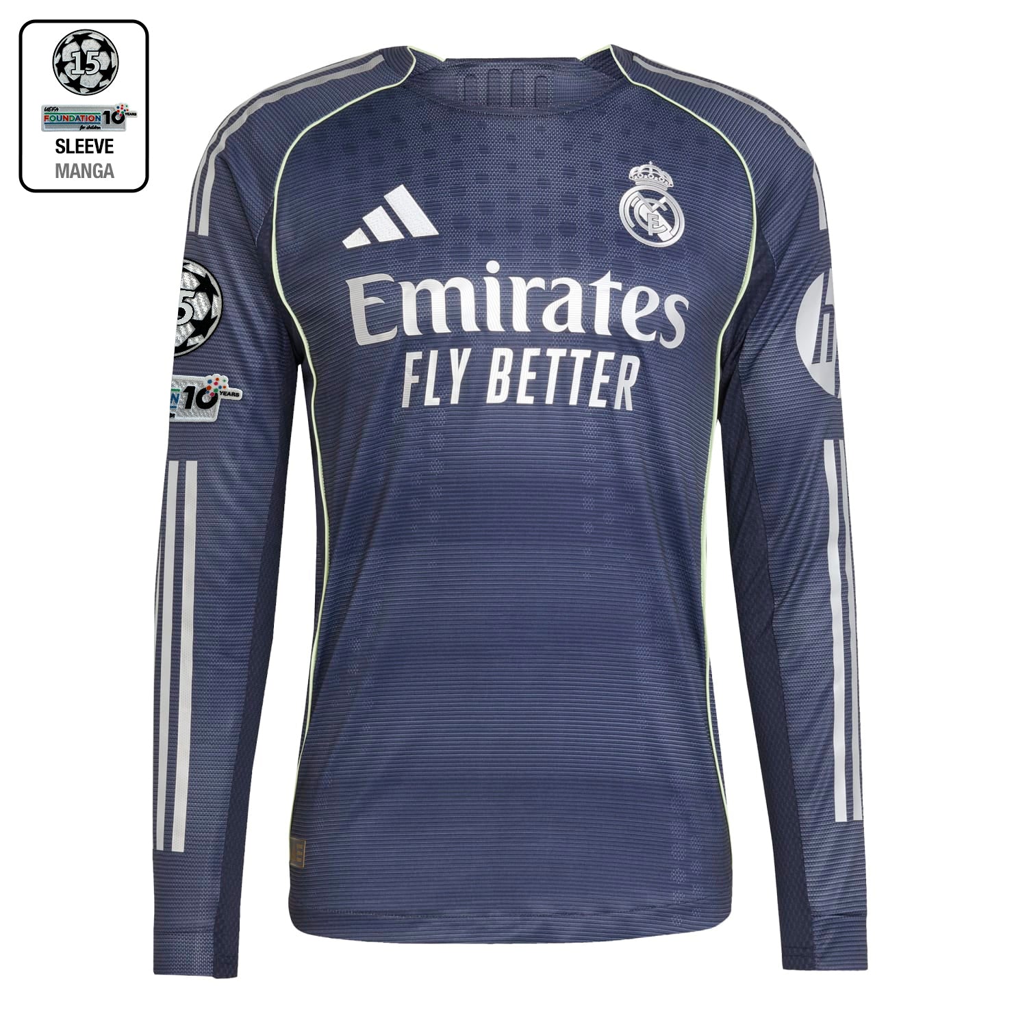 Camiseta Authentic Manga Larga Hombre Segunda Equipación 25/26 Azul Marino