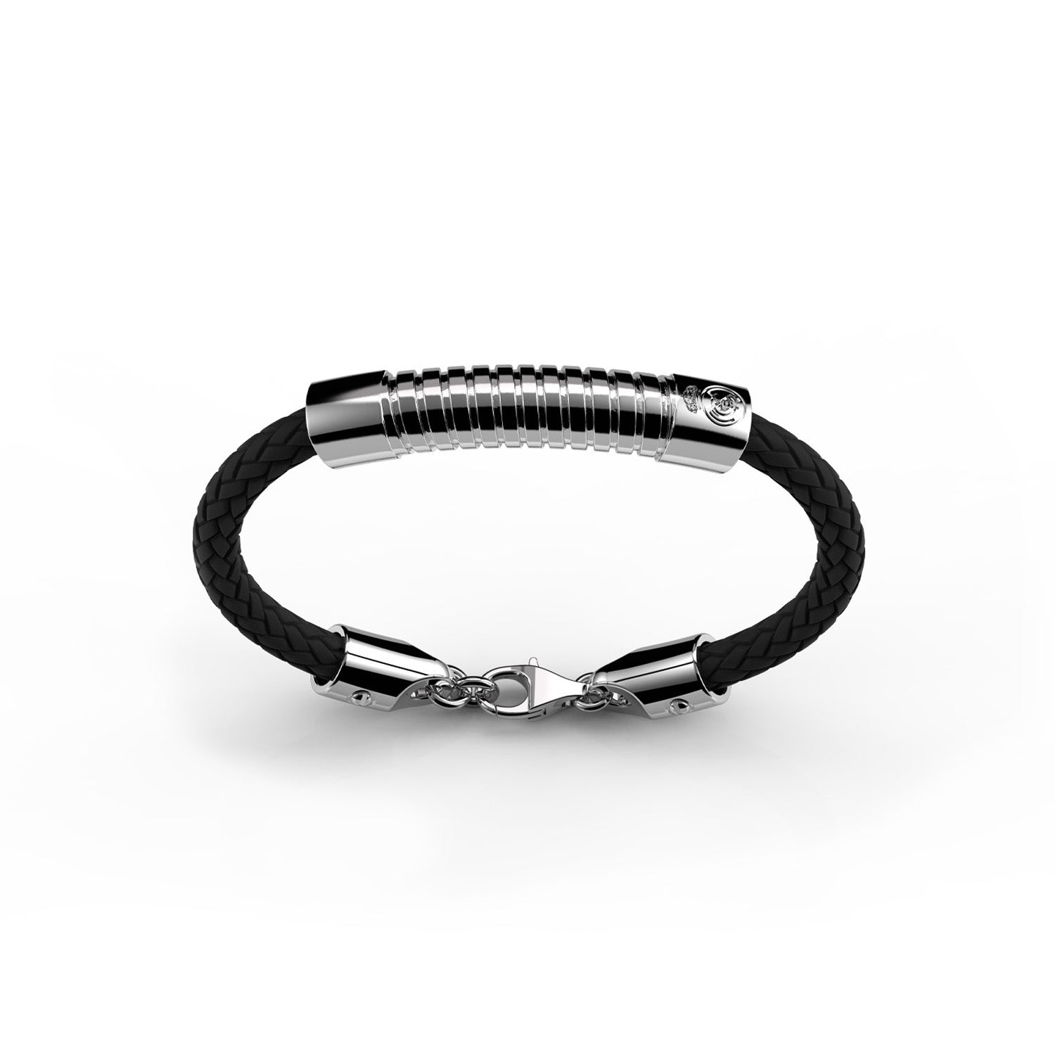 Leather Bracelet Silver Size 22