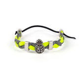 Bracelete Trançado Verde/Cinza Real Madrid