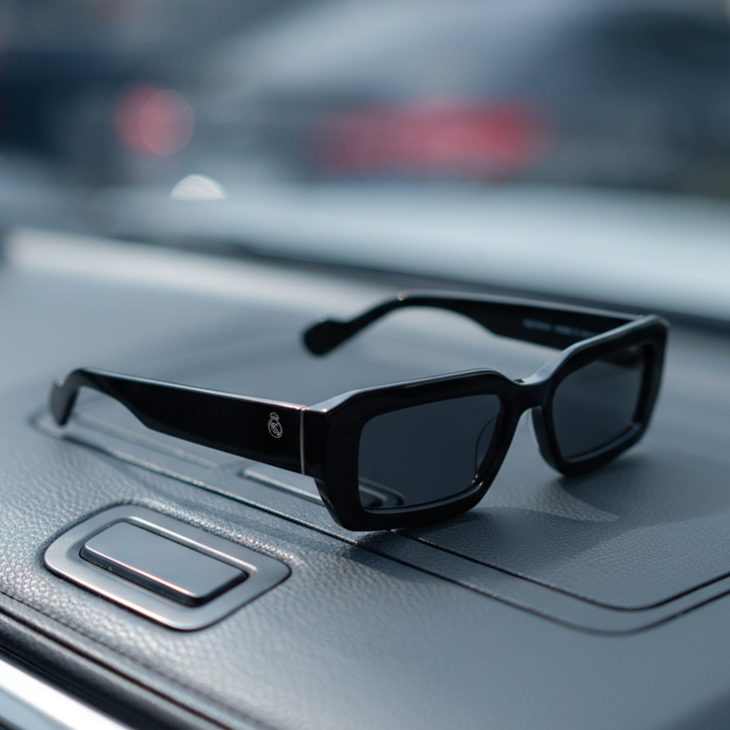 사각형 Real Madrid 아세테이트 선글라스 블랙