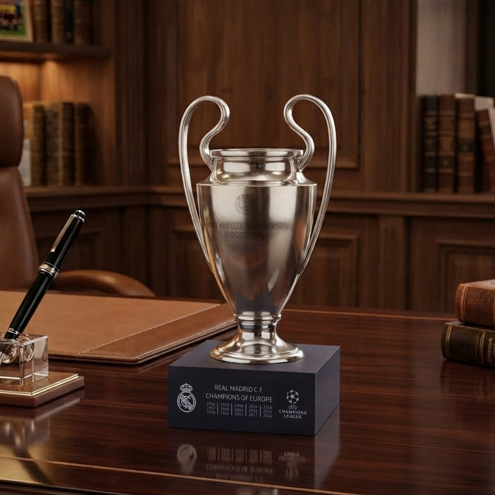 Réplica Oficial del Trofeo de la UEFA Champions League Real Madrid 15cm