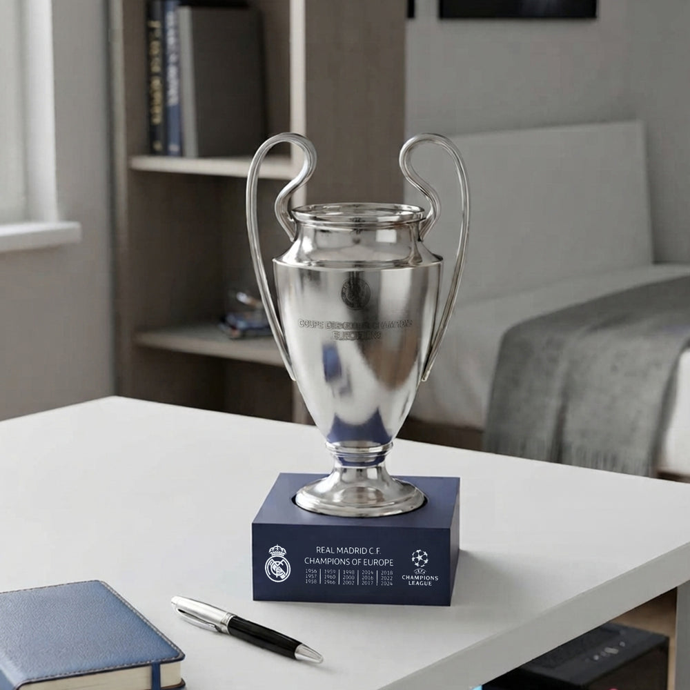 Réplica Oficial del Trofeo de la UEFA Champions League Real Madrid 15cm