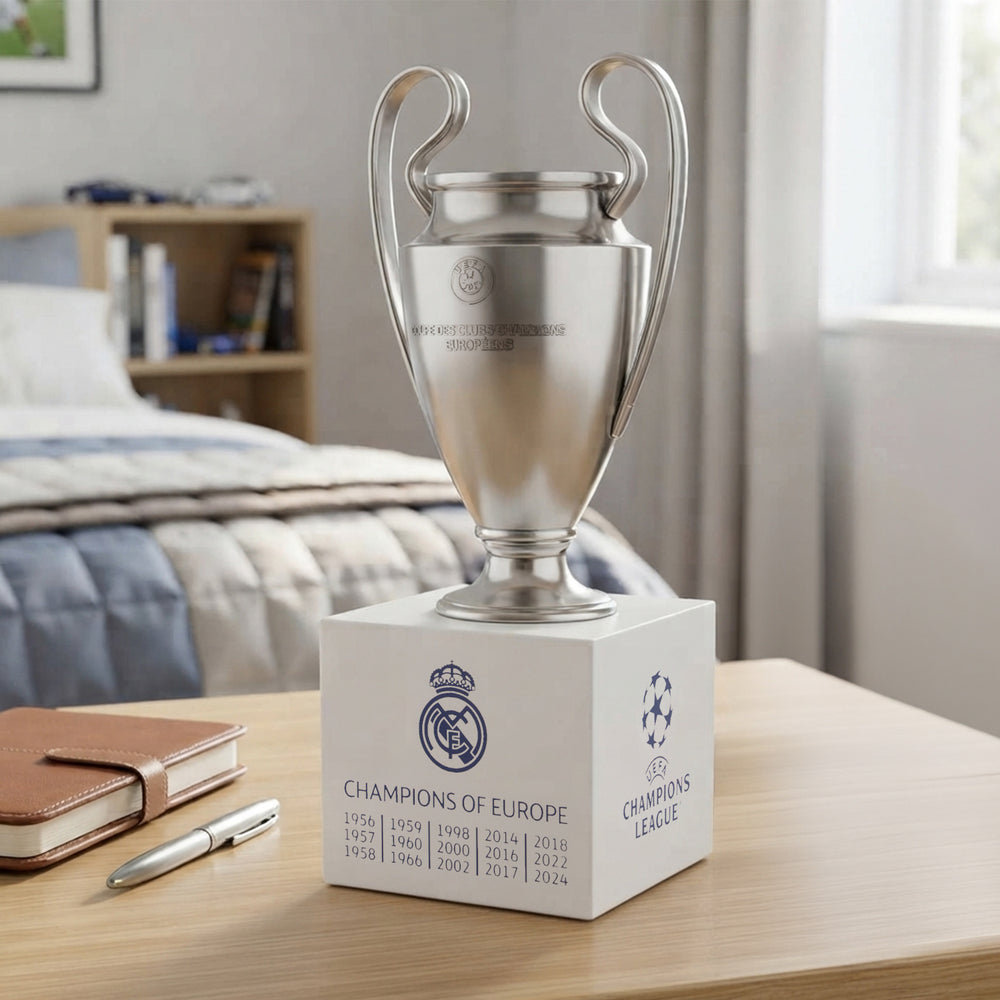 Réplica Oficial del Trofeo de la UEFA Champions League Real Madrid 7cm