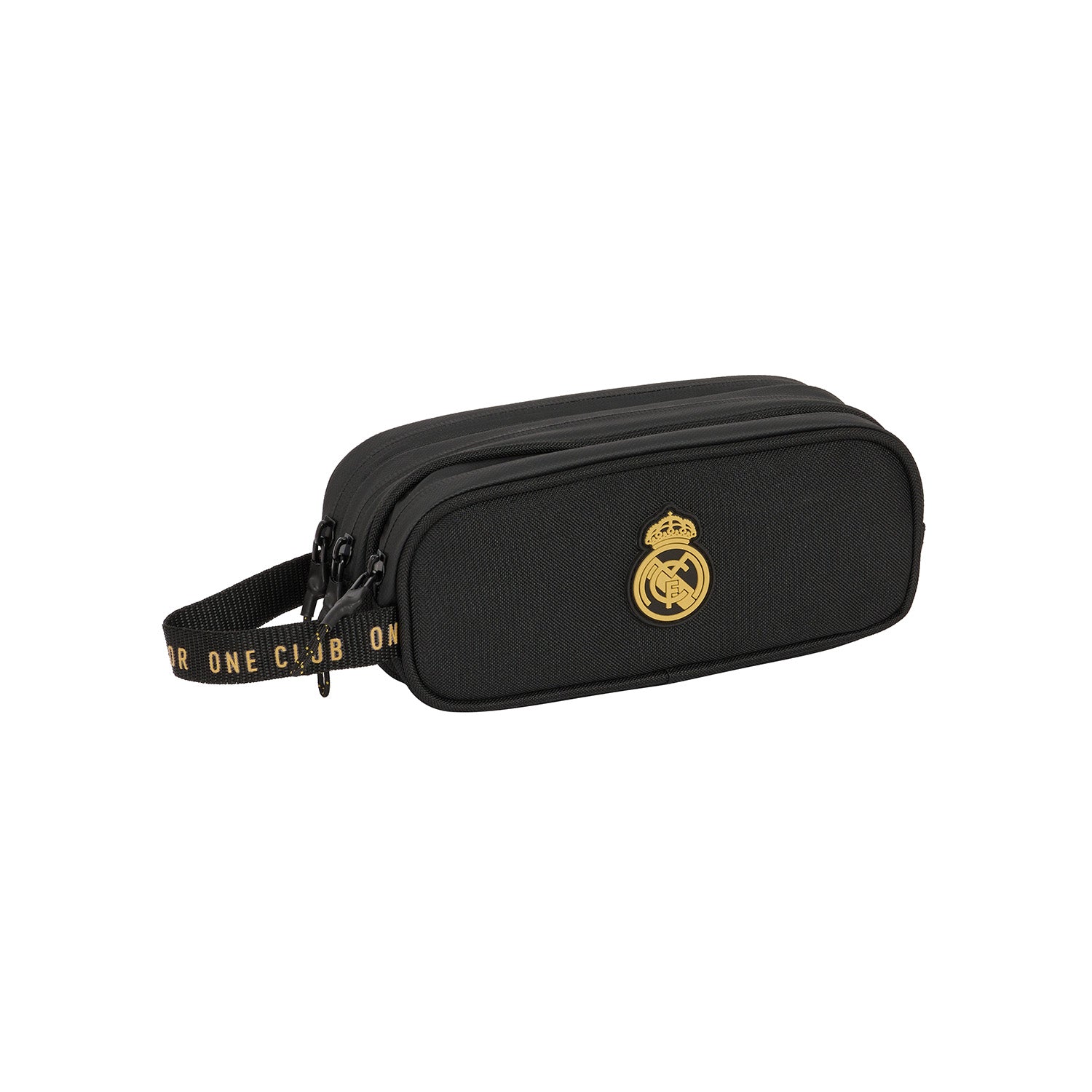 Triple Pencil Case Black/Mustard Real Madrid