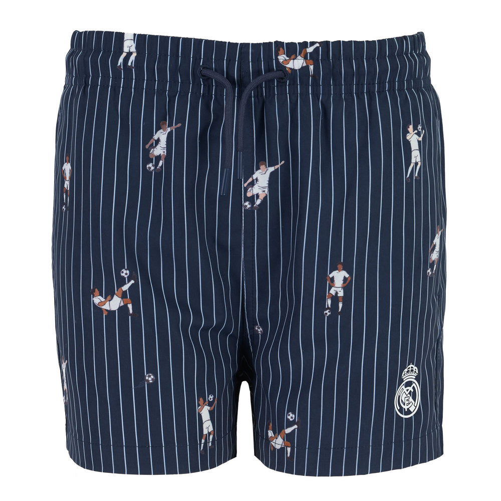 Bañador Diseño Jugadores Niño Azul/Blanco