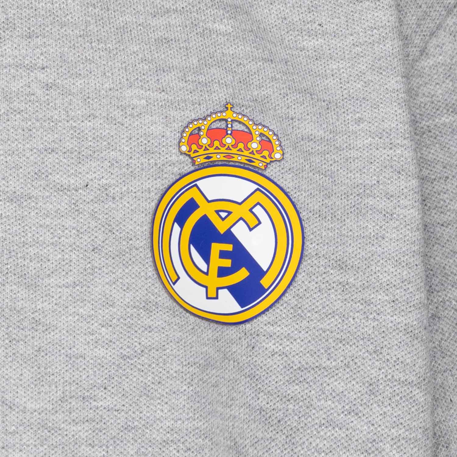 Kids ECO Essentials Real Madrid Color Crest Polo Light grey