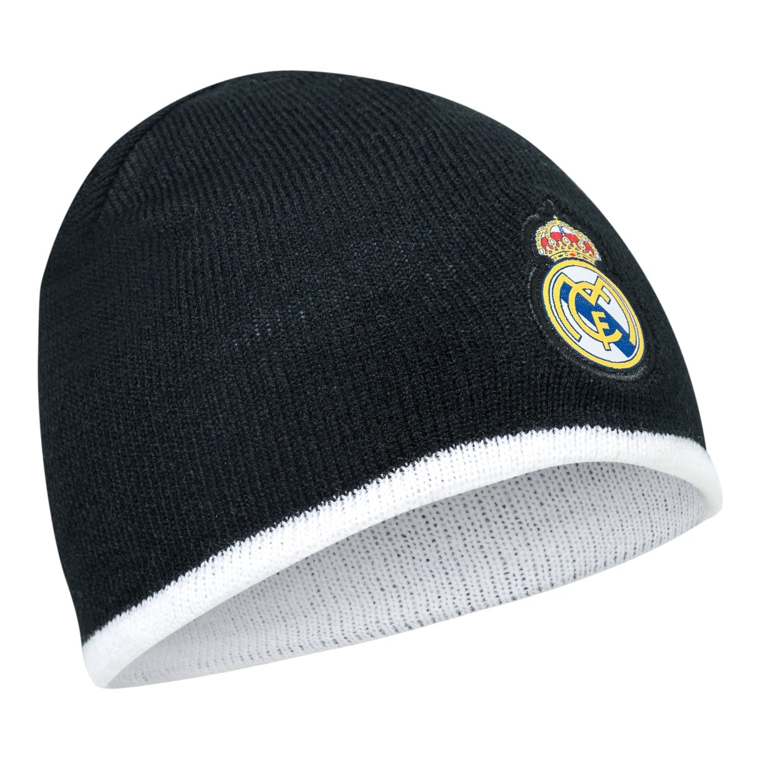 Kids Crest Reversible Beanie Black/White