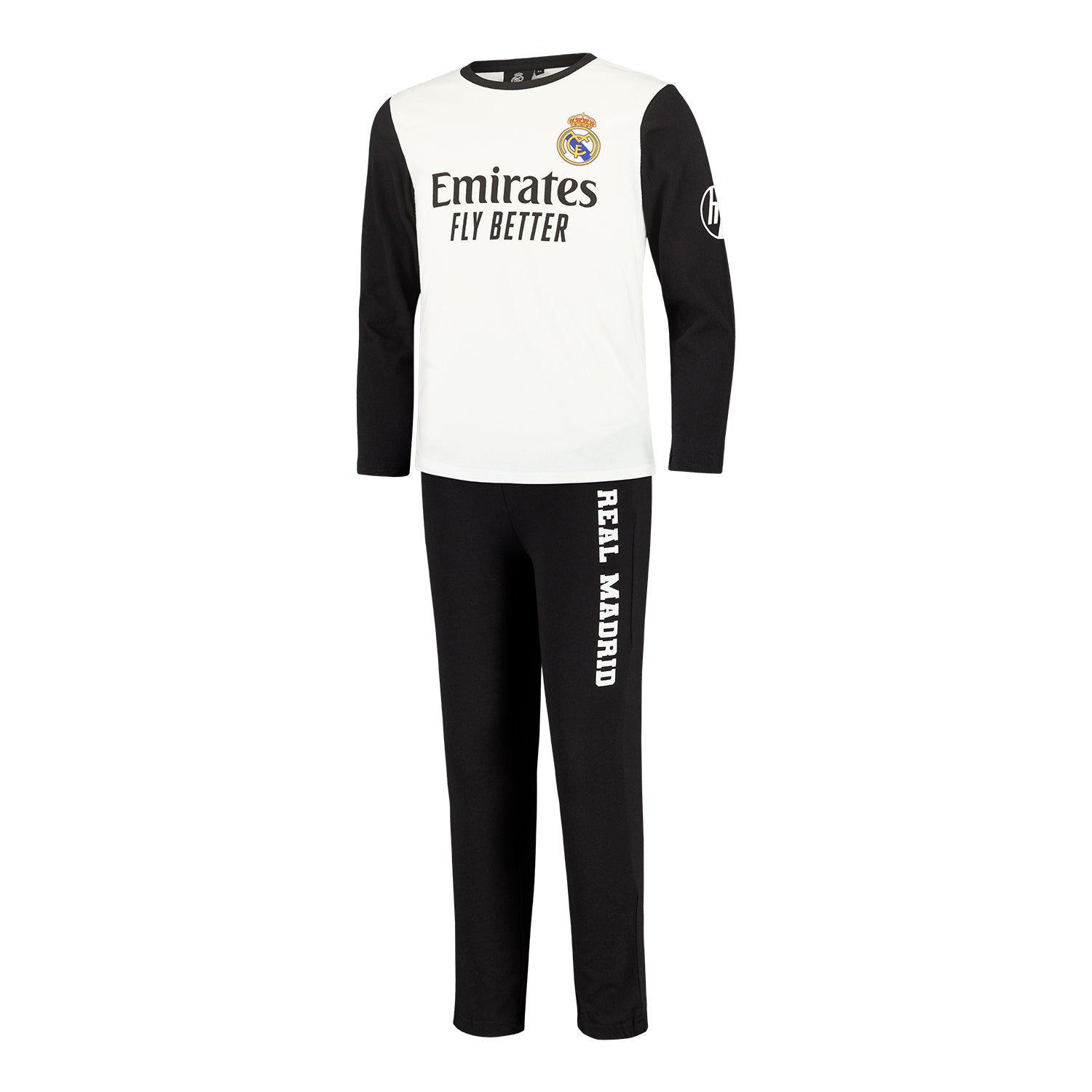Kids White/Black Cotton Pajamas