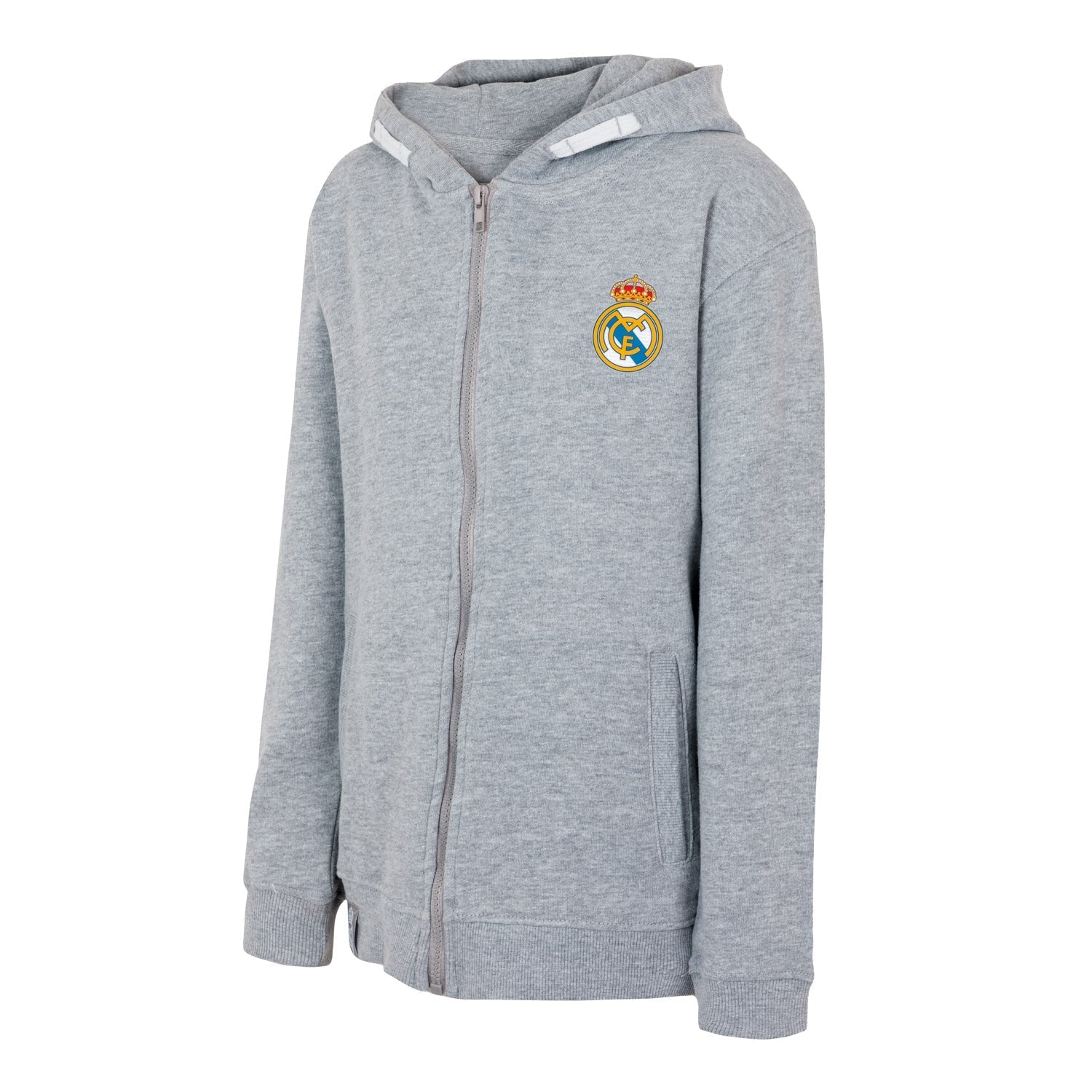 Kids Essentials Color Crest Full Zip Hoody Light Grey